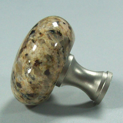 Giallo Veneziano (Granite knobs and handles for kitchen cabinet drawer doors)